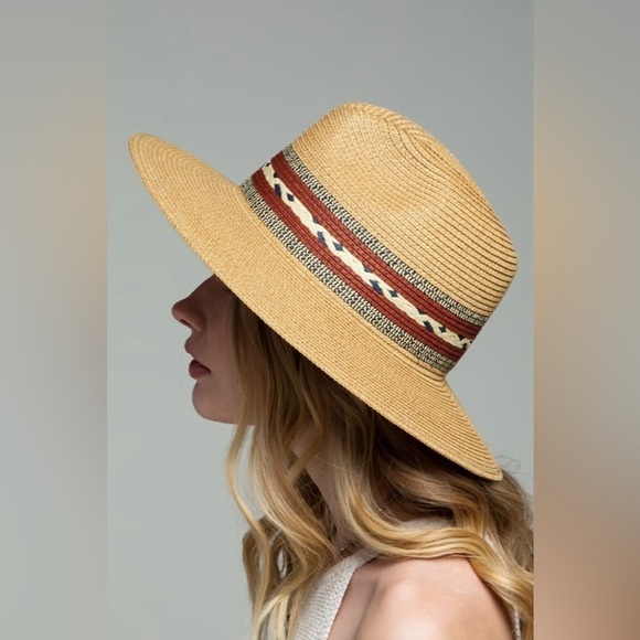 Women\'s Ruggine Braided Trim Panama Hat with Inner Adjustable Band main image 4
